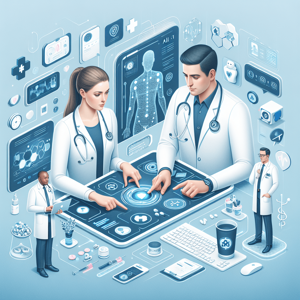 Doctors using AI technology in healthcare