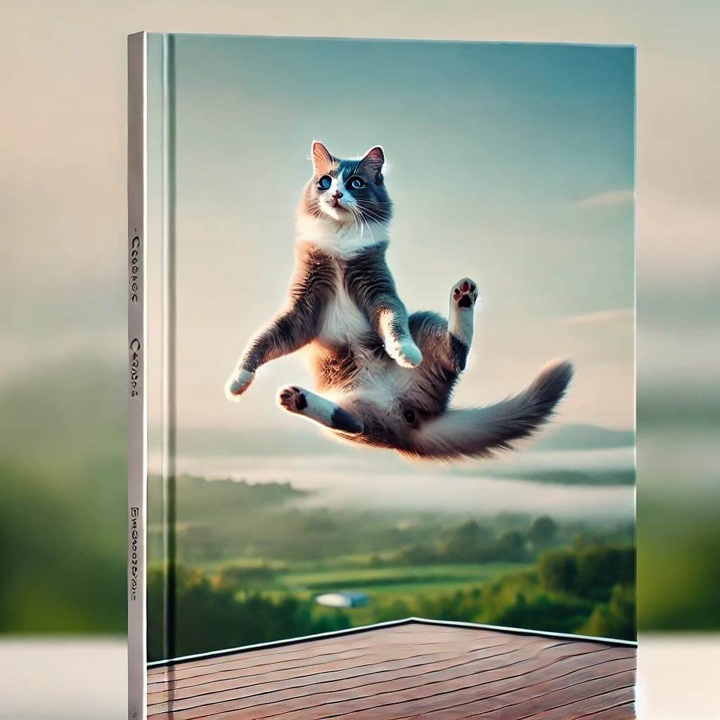 Cat landing on its feet