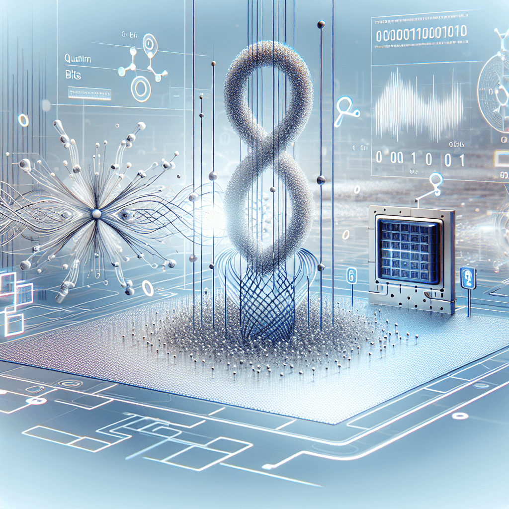 Illustration showing quantum computing concept